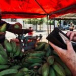 green banana fruits on black tray